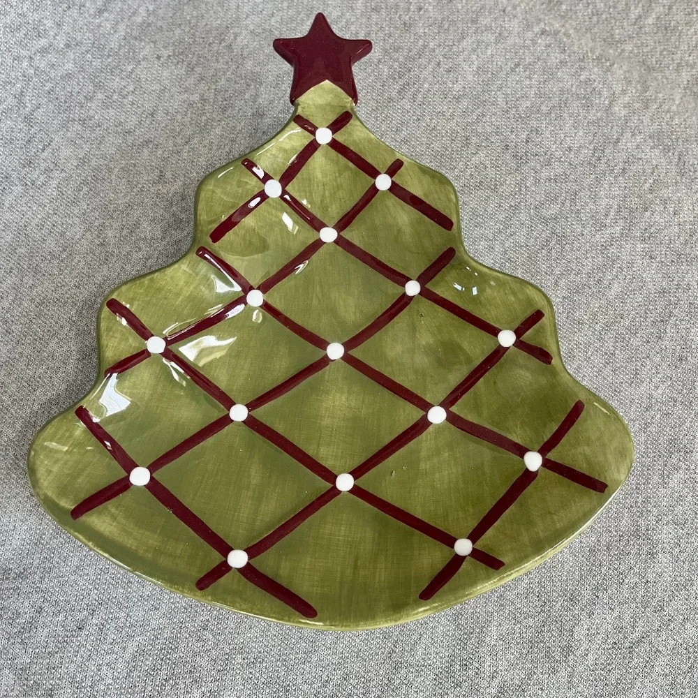 Pottery Barn Christmas Tree Plate